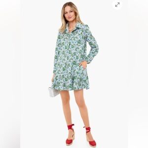 Tuckernuck Fleur Sauvage Callahan Preppy Cotton Mini Shirt Dress - Size XS